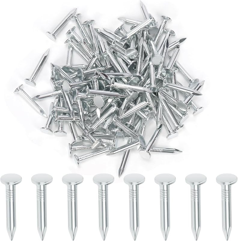 Swpeet 300Pcs 1-1/4 Inch High Quality Galvanized Roofing Felt Nails, Roofing Felt Nails Suit for Fasten Roofing Felt