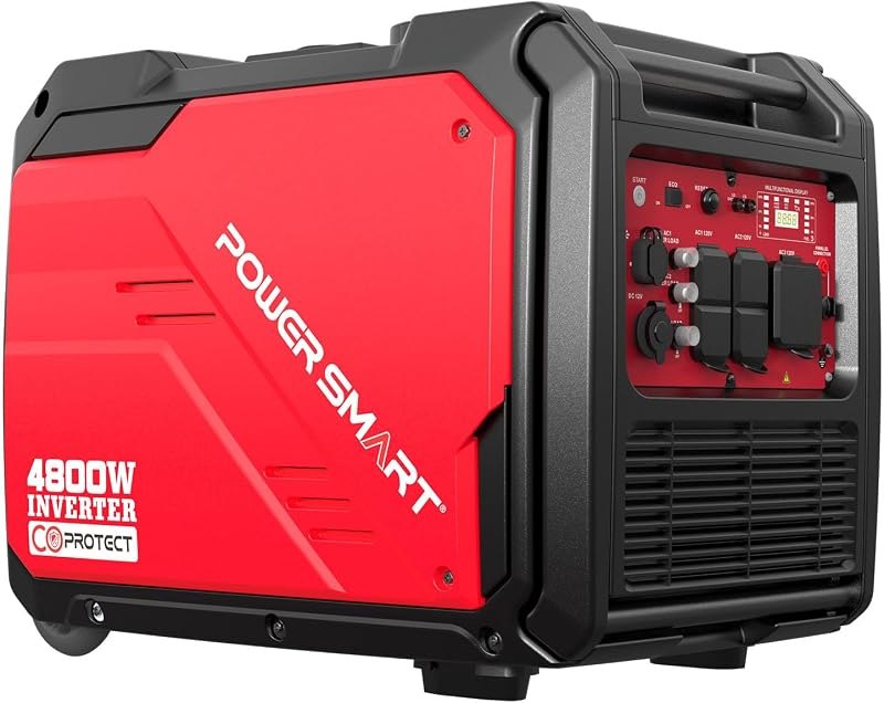 PowerSmart 4800 Watt Electric Start Portable Inverter Generator — diesel home generator for diesel home generator