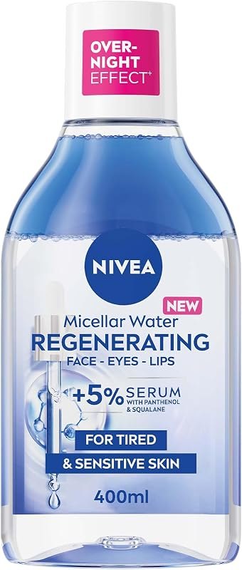 NIVEA Regenerating Serum Infused Micellar Water 400 ml (13.53 fl oz) — skin micellar water for skin micellar water