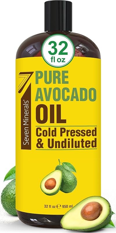 NEW Cold Pressed Avocado Oil For Hair, Skin, & Face - Big 32oz - Premium Grade & Hexane Free, 100% Pure, GMO Free, &