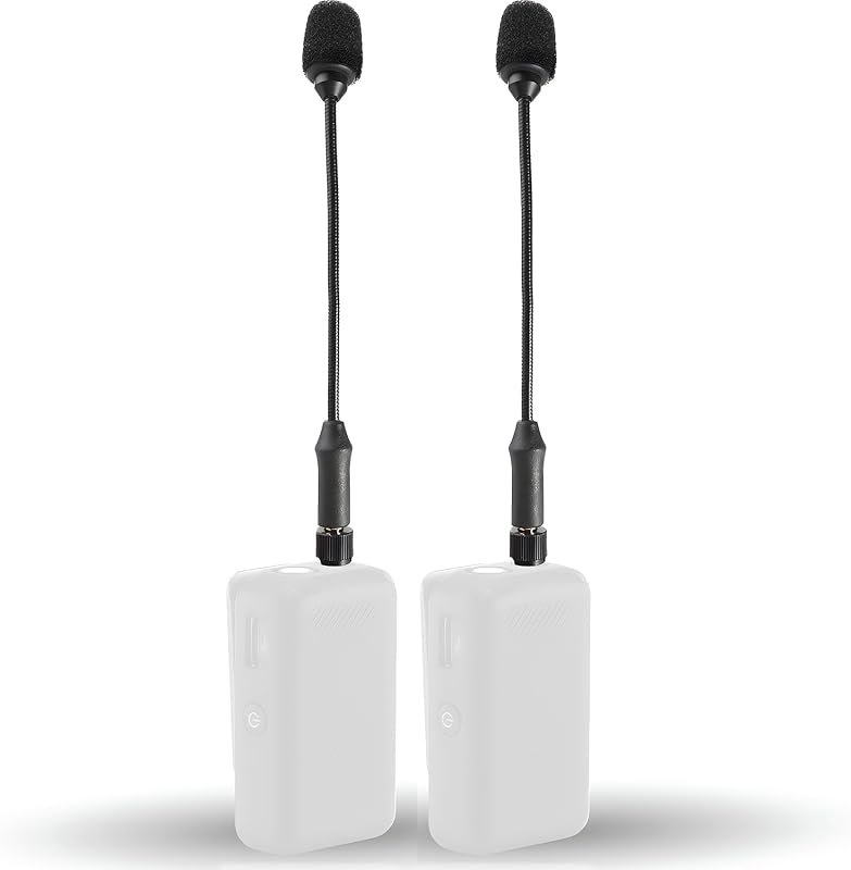 Movo MV-M101 Gooseneck Omnidirectional Lavalier Microphone- Compatible with DJI Mic/Rode Wireless Go Series Wireless