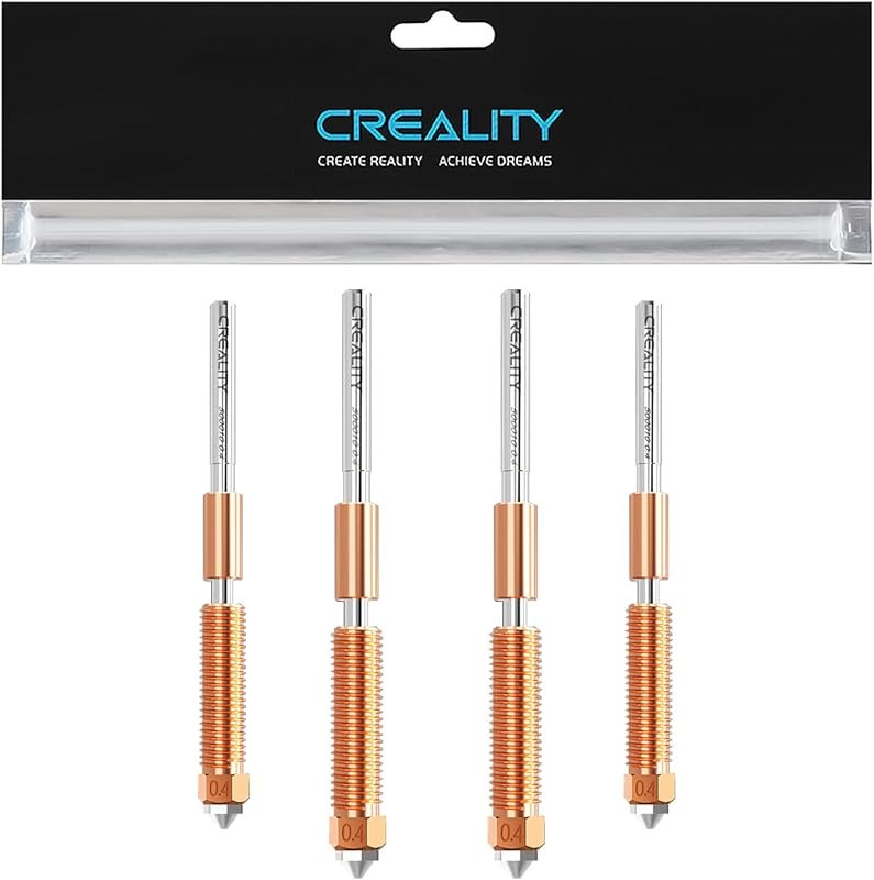 Creality K1C Nozzle, Original Ender 3 V3 SE Hotend Nozzle with Titanium Alloy Heat Break, Copper Alloy, Hardened Steel