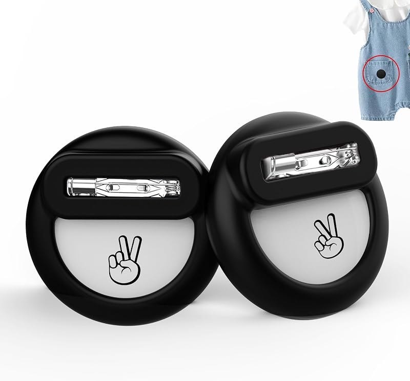 Air Tag Holder for Kids (2 Pack), Hidden GPS Tracker Case with Pin for Airtag Gen 2/1, Silicone Protective Cover for
