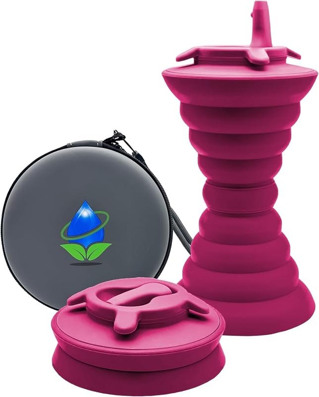 Bundle: Portable Travel Bidet with Zip Case & Adjustable Neck Strap. Collapsible Design, Easy to Spray, Flying Saucer
