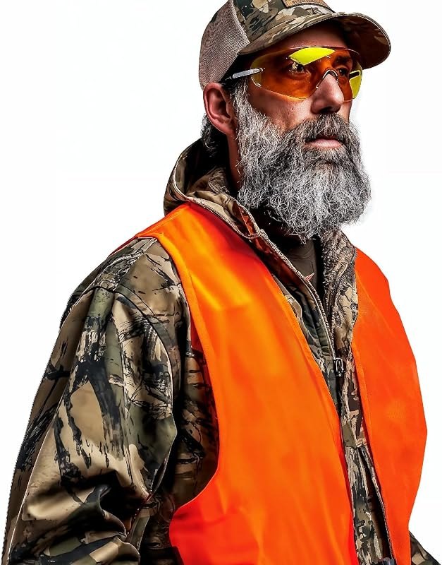 Blaze Orange Hunting Safety Vest, Hi-Vis Deer Hunter Safety Vest