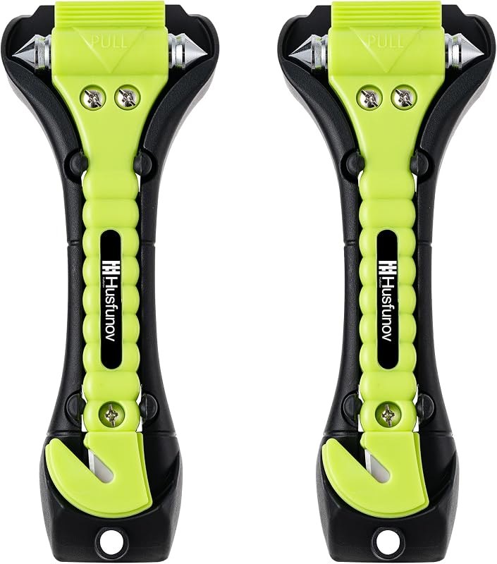 Car Window Breaker Hammer and Seat Belt Cutter 2-in-1,Emergency Escape Tool — emergency car window breaker for