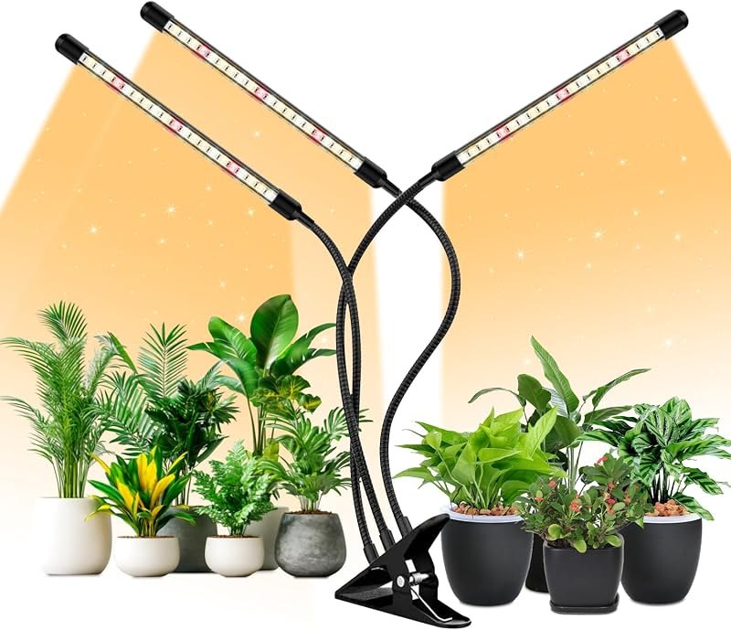 Clip Grow Lights for Indoor Plants, Full Spectrum Plant Lights — best hydroponics hydroponic timer for hydroponics