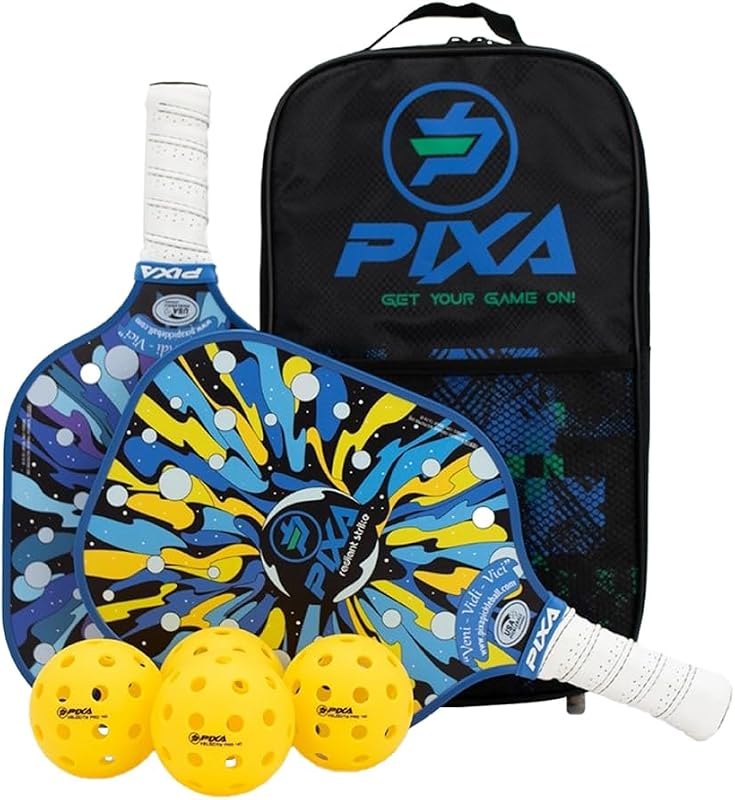 Pickleball Paddles, USAPA Approved Fiberglass Surface Pickleball Set with Pickleball Rackets, Pickleball Paddles Set
