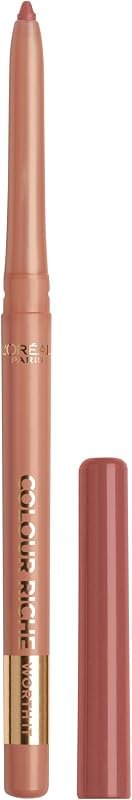 L'Oreal Paris Colour Riche Lip Liner Pencil, Creamy Lip Liner with Omega 3 and Vitamin E, 601 Worth It (Pinky Nude) —