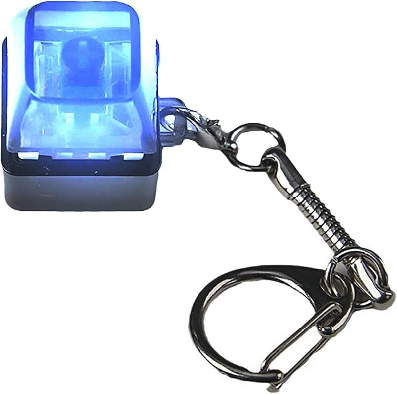 1PC Mechanical Keyboard Switches Tester Keychain Toy Stress Relief Tool with LED Light 1-Key Secure Fit for Keycaps —