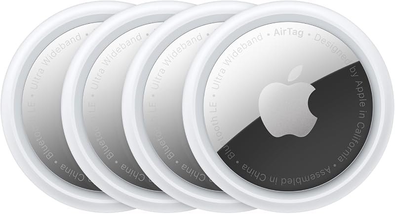 AirTag (1st Generation) - 4 Pack. Keep Track of and find Your Keys, Wallet, Luggage, Backpack, and More. Simple