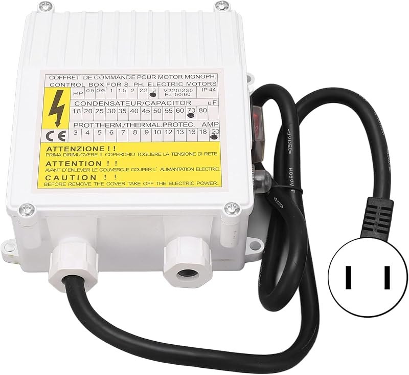 Submersible Pump Control, 220 Volt Control Box For Well Pump, Submersible Switch Controller Used in Water Supply and