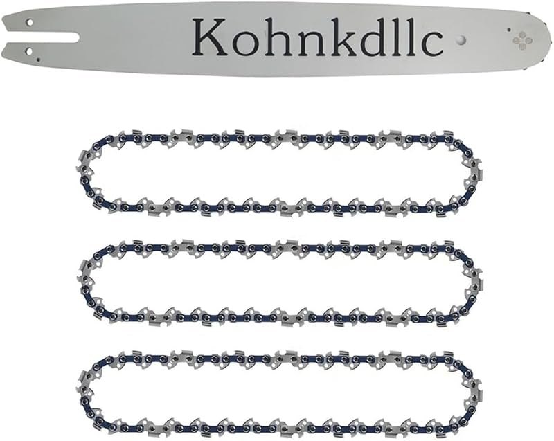 3 Pack 18 inch.325" Pitch 063" Gauge 68 Drive Links Chainsaw Chains and 1 Guide Bar for Stihl 021 023 025 017 018 028