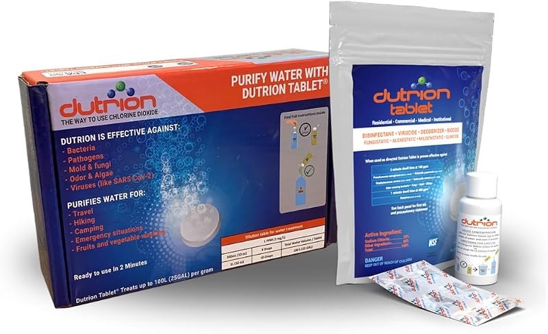 Brand Water Purification Tablets - Purifying Camping Chlorine Dioxide Drinking Tablet, Cleaning Aqua Bottle Purifier
