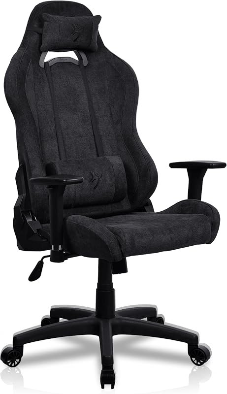 Arozzi Torretta Gaming Chair Soft Fabric Pure Black — leatherette gaming chair for leatherette gaming chair