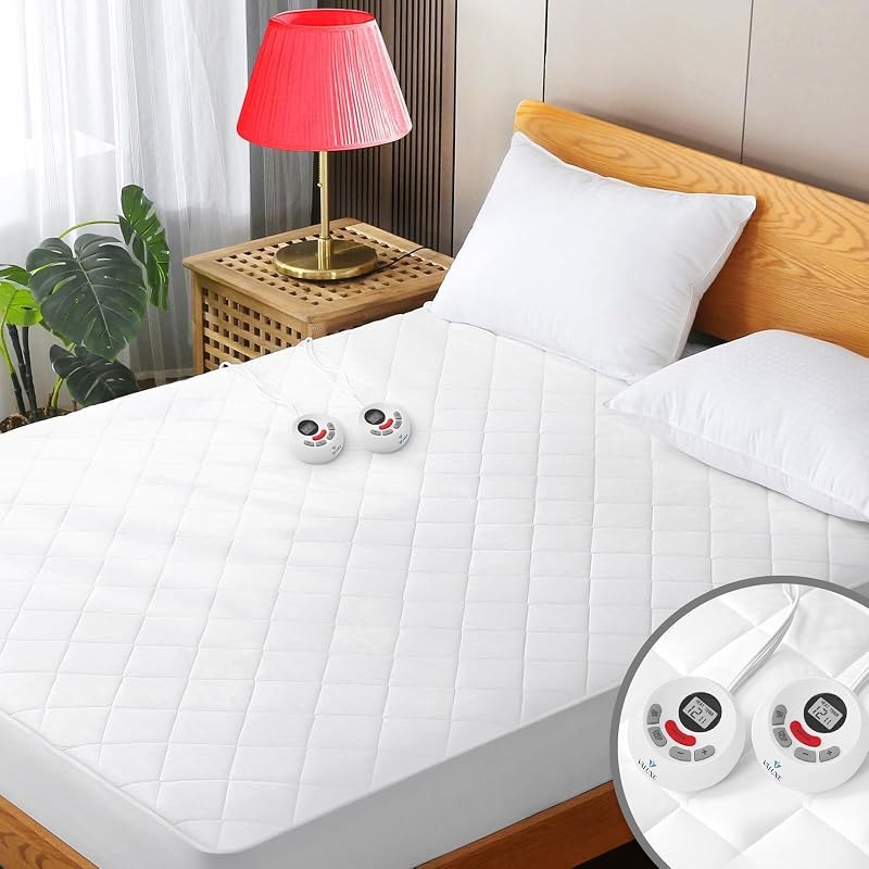 VALUXE Heated Mattress Pad Queen Size 12 Heat Settings Electric Bed Warmer