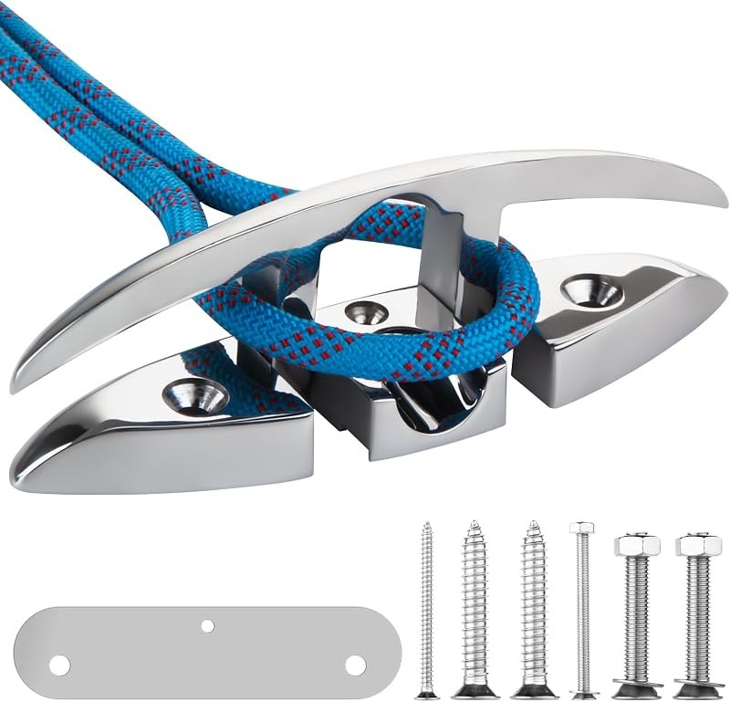 5 Inch 6 Inch 8 Inch Dock Cleats Foldable Cleat 316 Stainless Steel Boat Cleat Flip Up Down Dock Cleat for Boat Kayak