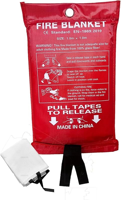 Lovelin Emergency Fire Blanket - 1 Pack - Fire Suppression Blanket for Kitchen, 40” x 40” Fire Blanket for Home