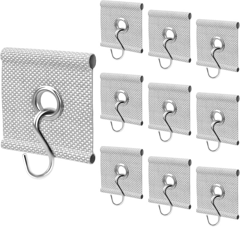 10 Pack RV Awning Hooks for Piping Rail 5/6 mm,7/8 mm, Heavy Duty RV Awning Light Clips Camper Light Holders Awning