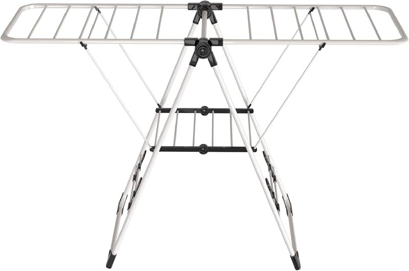 Maomo Foldable Clothes Drying Rack, Double-Sided Gullwing Laundry Drying Stand with Adjustable Wings, Tool-Free Setup