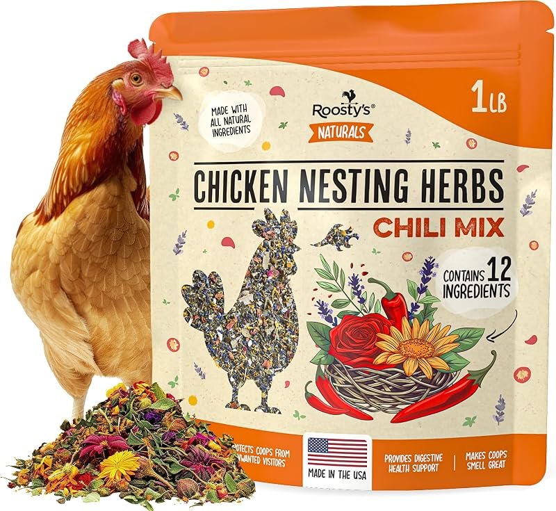 Roosty's Chicken Nesting Herbs Chili Mix, Coop Refresher, 16oz — best chicken coop cleaning kit for chicken coop