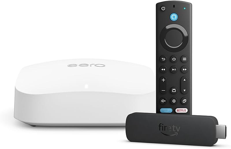 Amazon eero Pro 6E mesh wifi router (1-pack) with Amazon Fire TV Stick 4K Max — Fire TV Stick 4K for fire stick