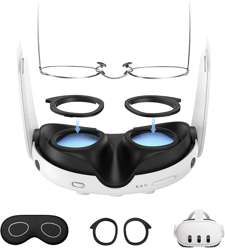 AMVR Lens Protector Set Compatible with Meta Quest 3 Accessories,Not for 3S — best Quest prescription lens inserts for