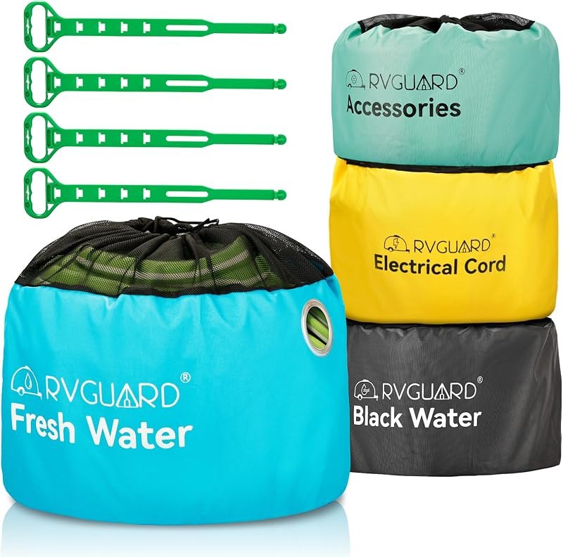 RVGUARD RV Hose Storage Bags, 4 Pack — rv sewer hose storage box for sewer hose storage box