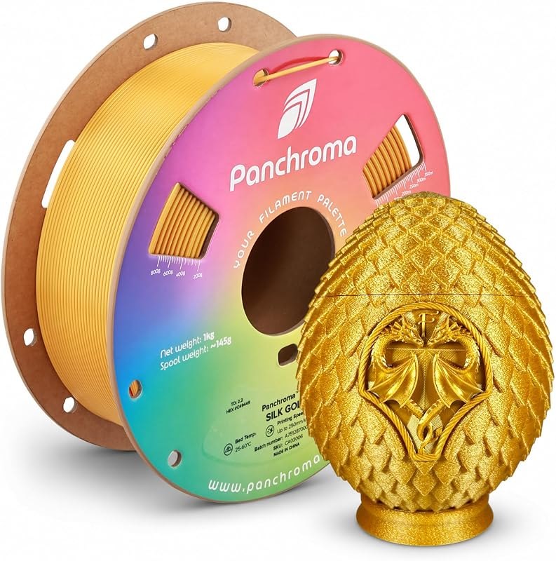 Polymaker Panchroma Silk PLA Filament 1.75mm for 3D Printing, 1kg, Gold — filament dry box for filament dry box