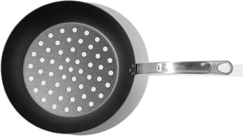 Made In Cookware - 12" Seasoned Carbon Steel Grill Frying Pan — carbon steel skillet for carbon steel skillet