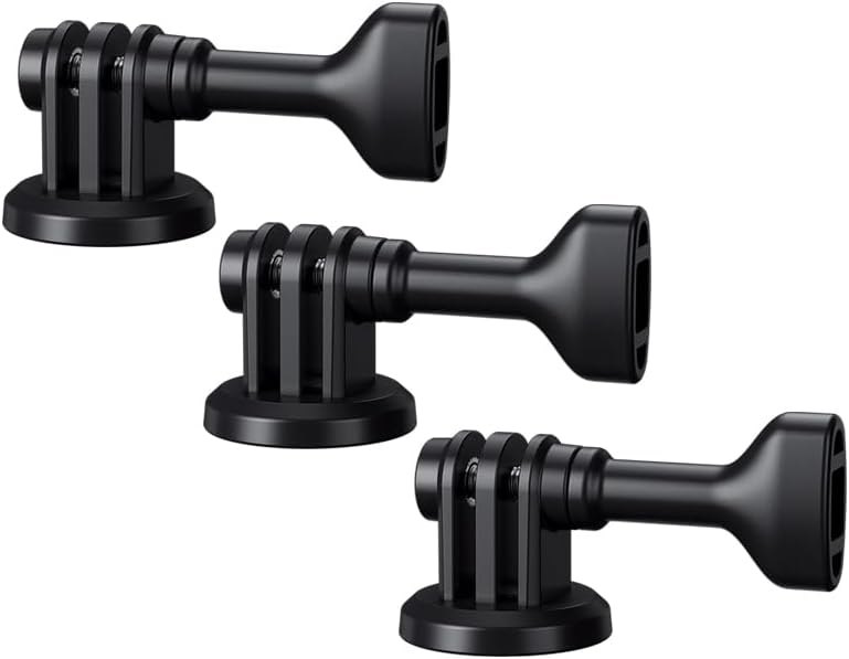 JJC 3-Pack Tripod Mount Adapter for Gopro Camera on 1/4"-20 Tripod Stick — camera Stabilizer Mount for camera