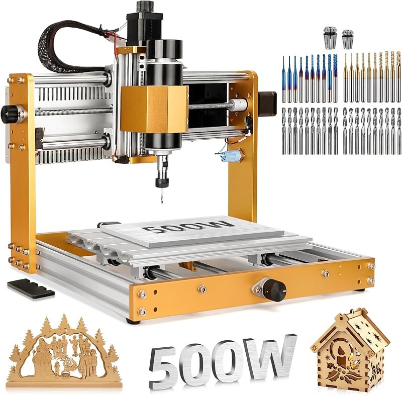 LUNYEE 3018 pro max cnc machine + 40pcs End Mills CNC Router Bits — 3018 cnc router for 3018 cnc router
