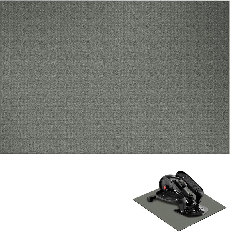 Non-Slip Mat for Under Desk Elliptical and Portable Floor Bike, Elliptical Mats for Seniors Home Sports Mats and Mini