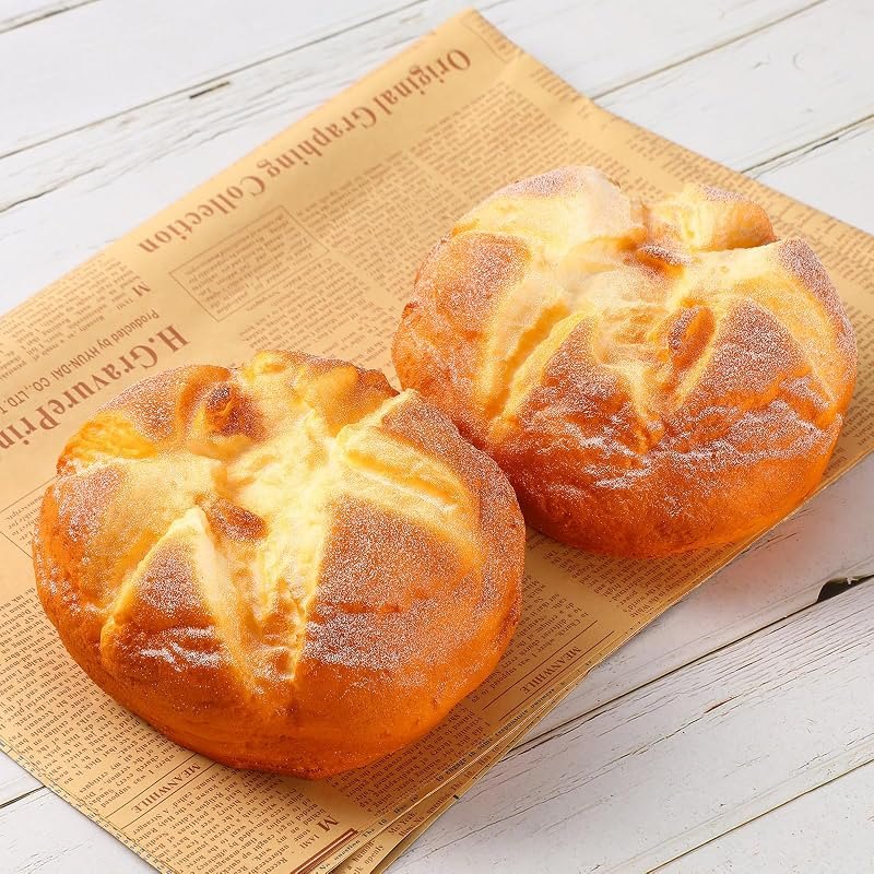 Silipull 2 Pcs Artificial Bread Faux Loaf Decoration, Lava — pan de muerto artificial for pan muerto artificial