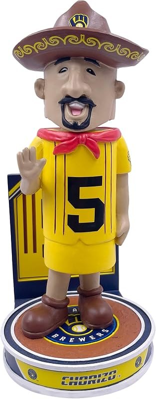 Racing Sausage Chorizo Milwaukee Brewers Hero Series Bobblehead MLB Baseball — racing sausages world series milwauk
