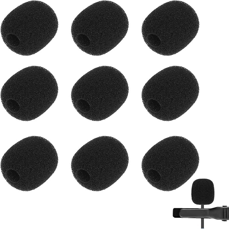 10 Pcs Mini Windscreen for Headset Microphone Small Lavalier Microphone Covers Foam Lavalier Microphone Windscreen