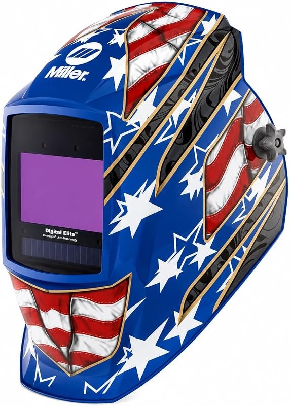 Miller Digital Elite™ Welding Helmet, ClearLight™ 4x, Stars & Stripes III — welding lens for welding lens