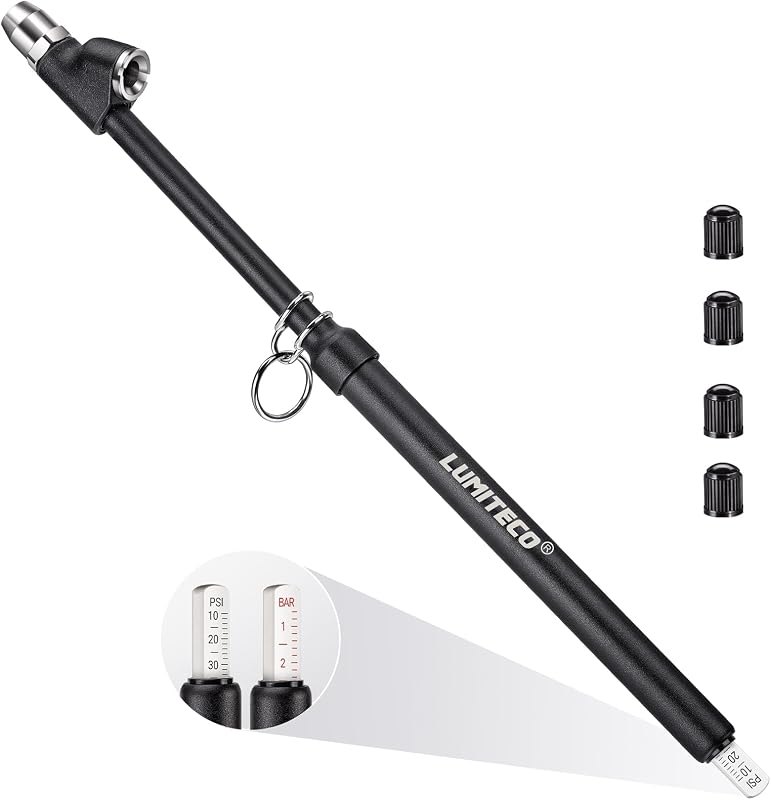 LUMITECO 12'' Dual Head Tire Pressure Gauge, Heavy Duty Truck Tire Gauge Range 10-150PSI 1-10Bar for Tire Pressure