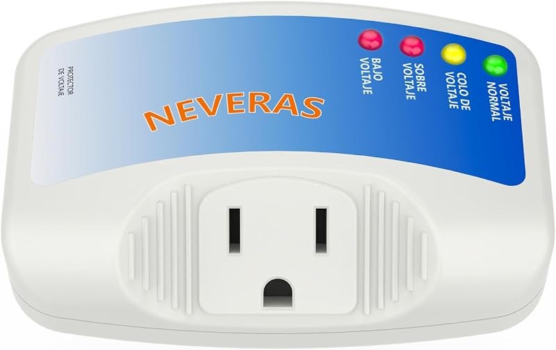 Refrigerator Surge Protector, Malictele Single Outlet Voltage Protector Home Appliances 120V 10A Voltage Brownouts