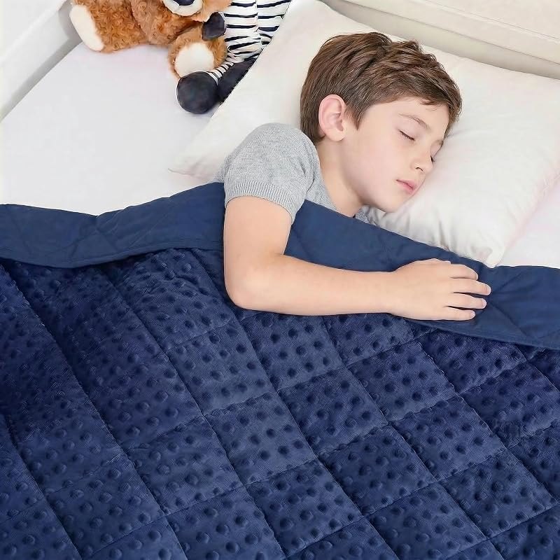 yescool Weighted Blanket Kids 5 Pounds, Minky Kids Blanket Gifts for Boys Girls, Small Weighted Throw Blankets