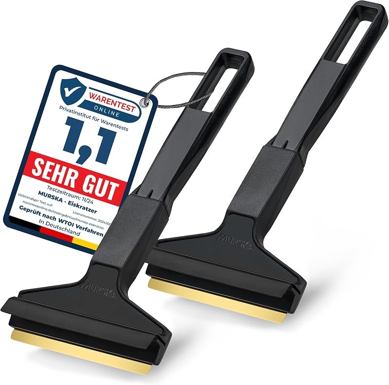 2-Pack Brass Ice Scraper 8.5" Murska Premium Windshield Ice Scraper for Car — ice scraper brass for ice scraper brass