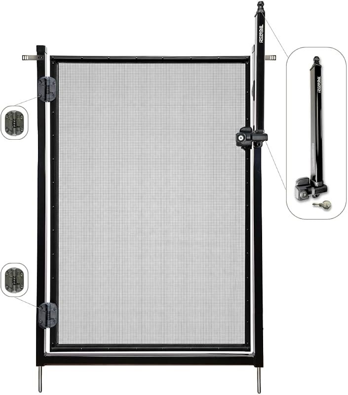 U-Safe 4-Ft Self-Closing Pool Fence Gate Kit, Black