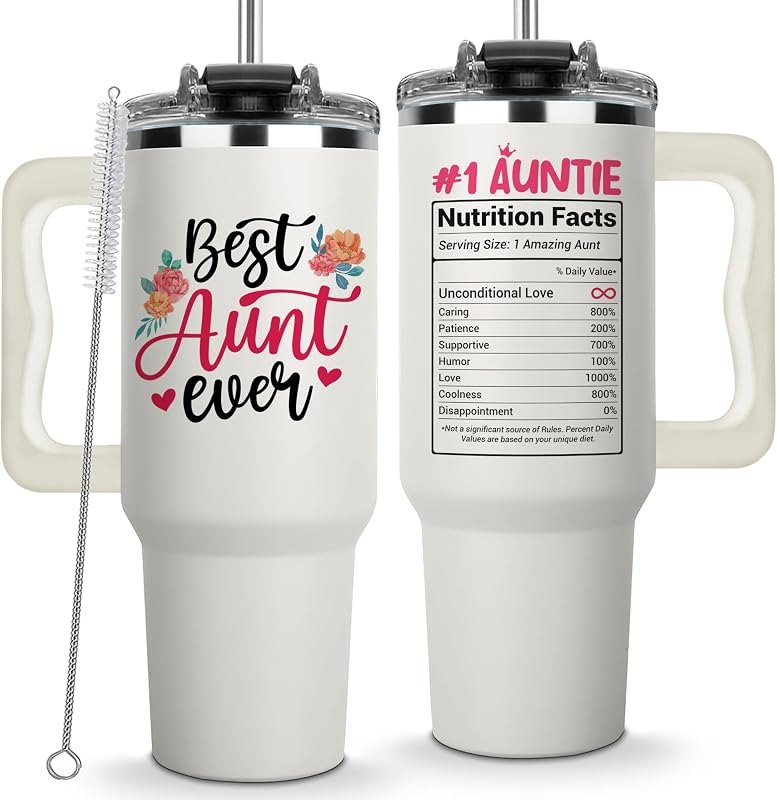 Best Aunt Ever Tumbler - Aunty Cup - Aunty Gifts from Niece Nephew