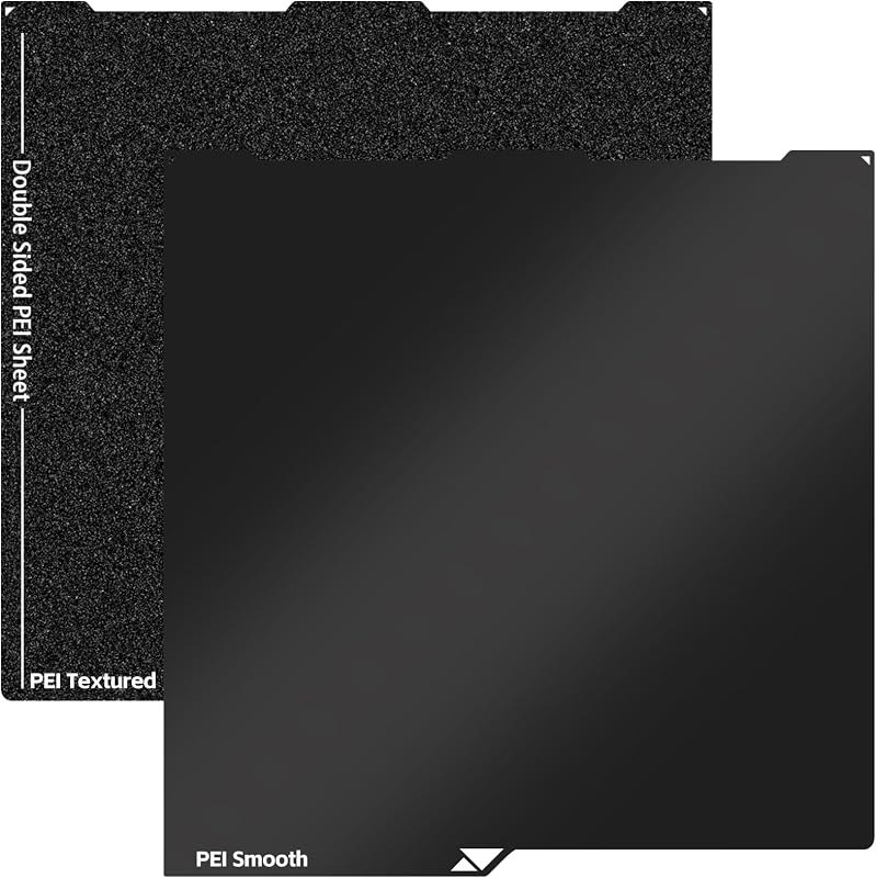 UniTak3D PEI Build Plate for Kobra 3,256x268mm Double Sided Smooth/Textured Sheet Printing Platform Flexible Spring