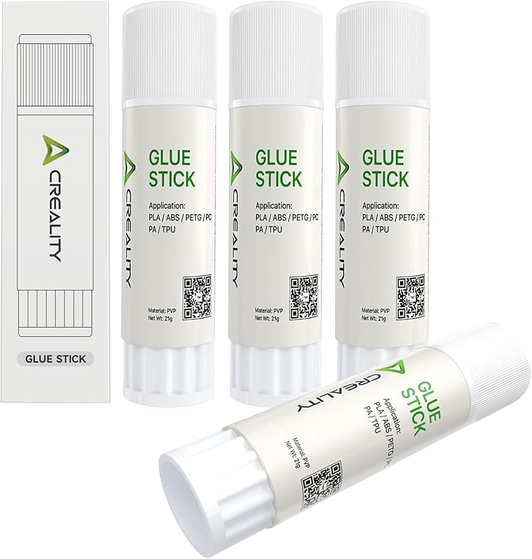 Creality 3D Printer Glue Stick for Print Bed, PVC Sollid Bed Adhesive,Strong Adhesion Reduces Warping for Printing