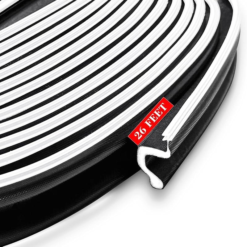 Extra Wide Weather Stripping Door Seal, Black Kerf Weatherstripping for Door Frame, Extra Thick Exterior Weatherstrip