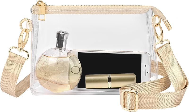 Clear Purse for Stadium Events, Clear Bag for Women Adjustable Strap — wallet on chain for wallet chain