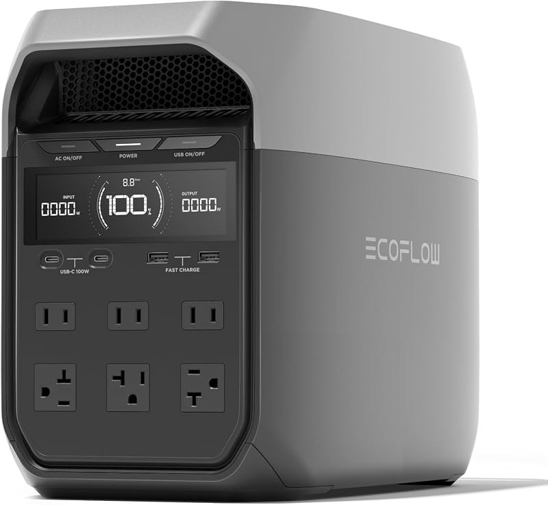 EF ECOFLOW Delta 3 Portable Power Station, 1024Wh 1800W — best Portable Emergency Power Statio for portable emergency