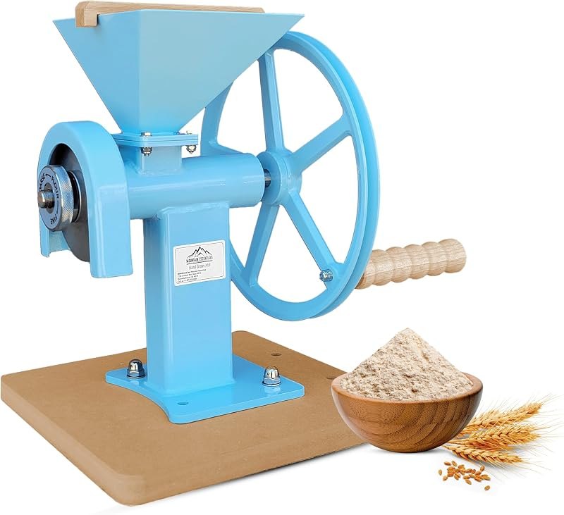 Manual Hand Grain Mill Blue — best homestead food mill for homestead food mill