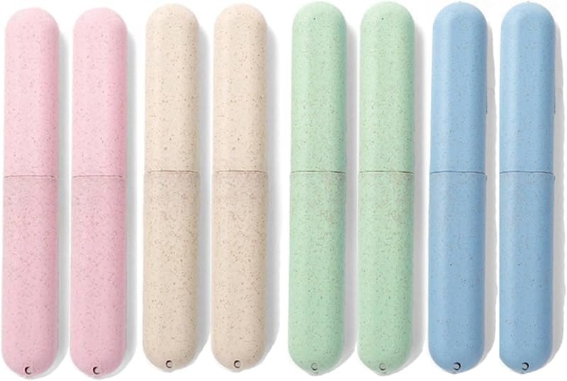 8 Packs Travel Toothbrush Case, Breathable Holders, Portable for Traveling, Camping, Home, School, Business